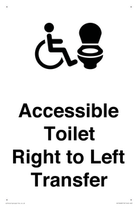 Accessible Toilet with Right to Left Transfer